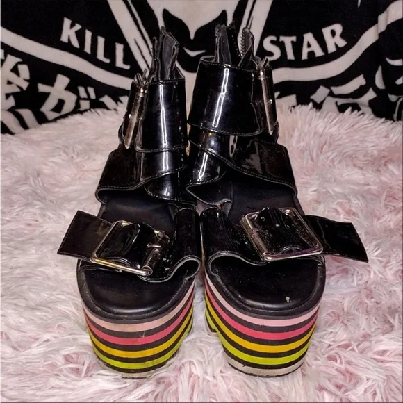 DOLLS KILL Current Mood Platform Sandals - Picture 2 of 7